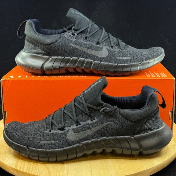 Mens Size 9.5 Nike Free RN 5.0 Next Nature Black Running Shoes CZ1884 004